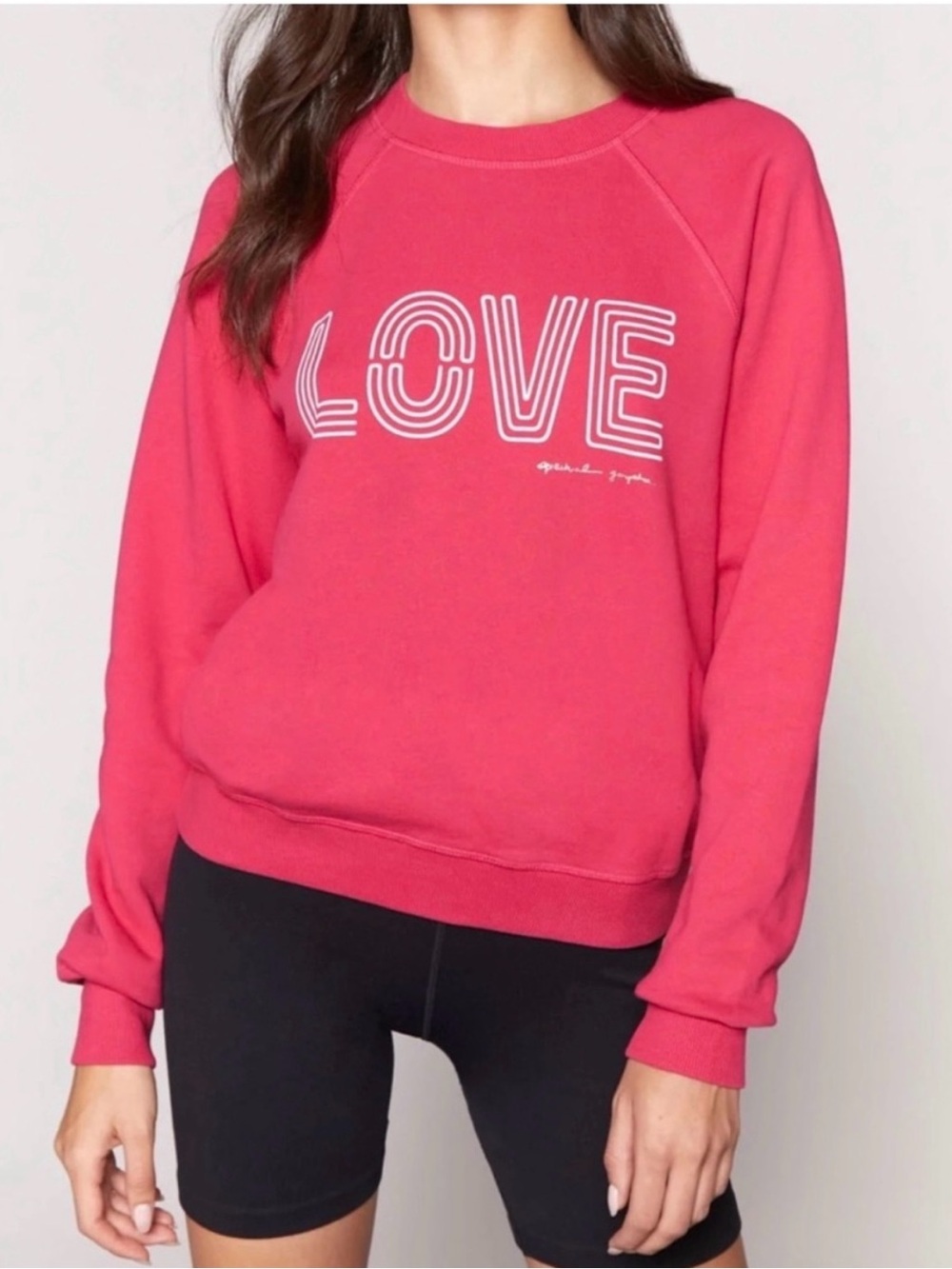 Spiritual Gangster Pink LOVE Crewneck Sweatshirt Women’s Small